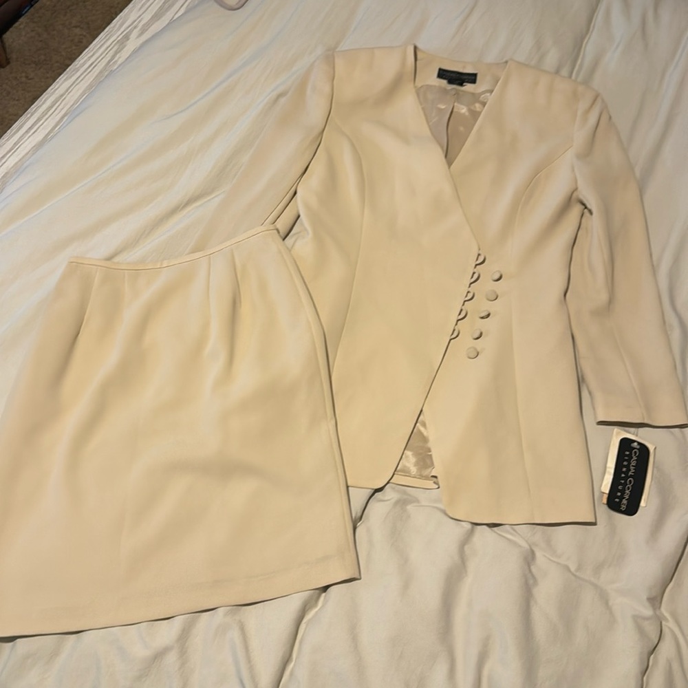 Cream vintage suit